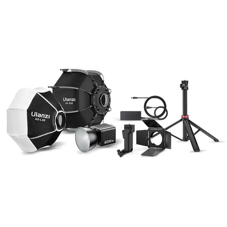 Ulanzi softbox and accessories including 40W video light and light stand