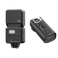 Ulanzi TT01 Wireless Flash Trigger with control panel and side switch detail.