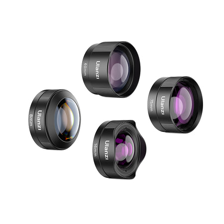 Ulanzi Phone Camera Lens 4-in-1 Phone Lens Kit for iPhone Samsung Android Smartphone