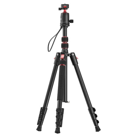 Ulanzi TT31 Claw Monopod Tripod with ball head in black and red, lightweight design.