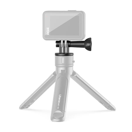 Ulanzi quick release mount on tripod supporting an action camera setup